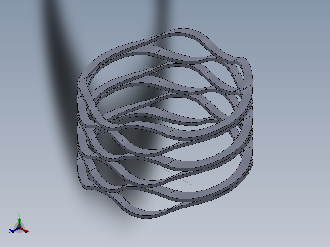 波形弹簧正等轴测图