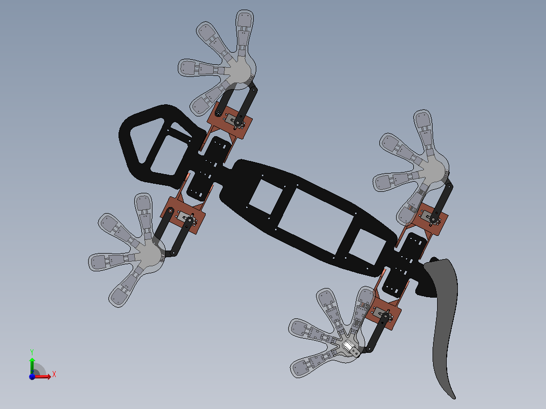 三维图壁虎1前视图