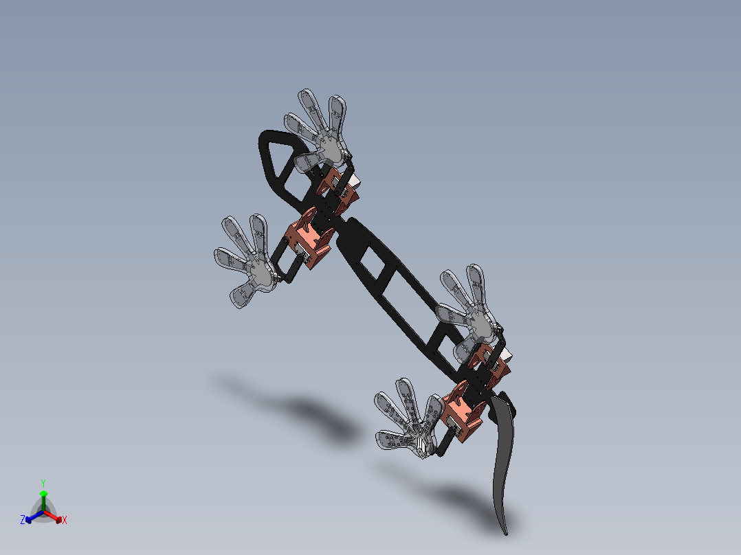 三维图壁虎1正等轴测图