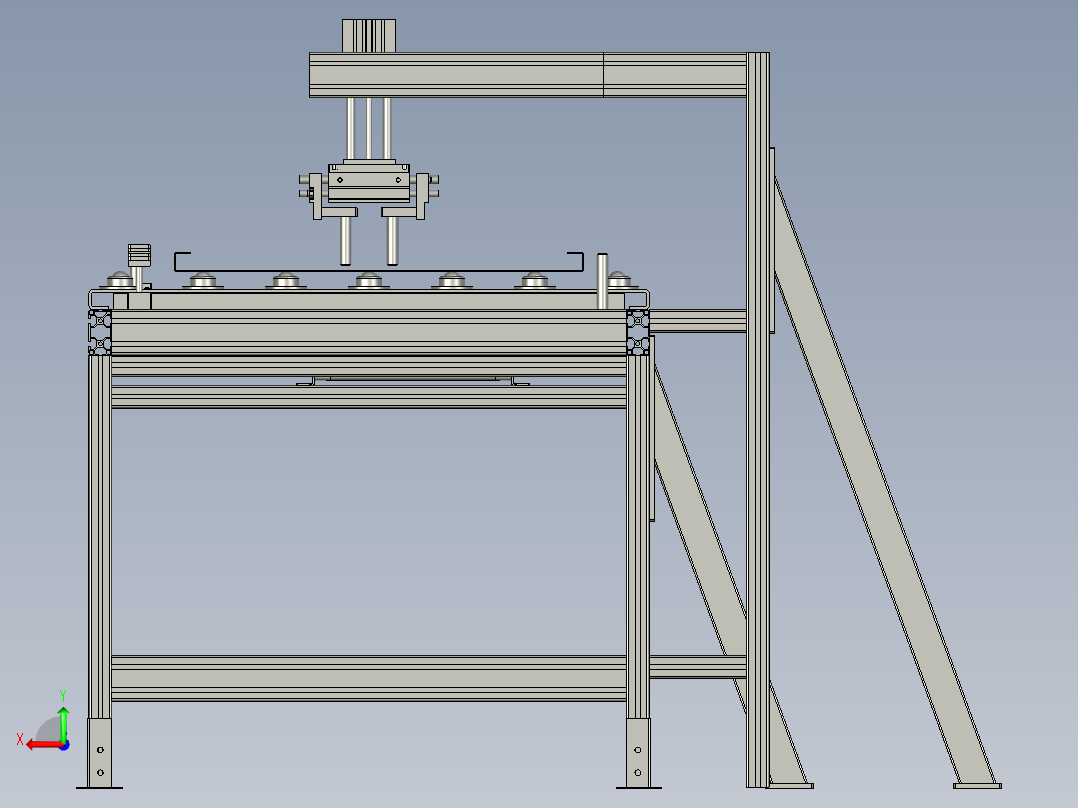 HW夹2V2滚珠台后视图