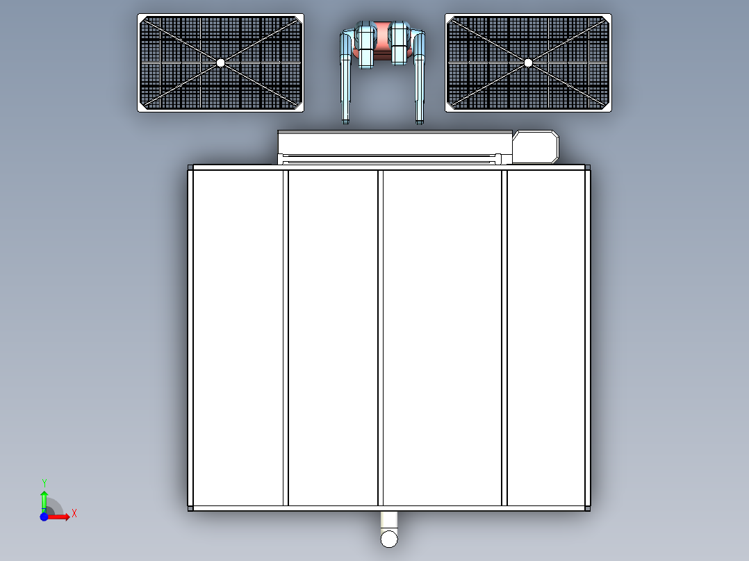 封闭式工作房焊接工作站设计前视图