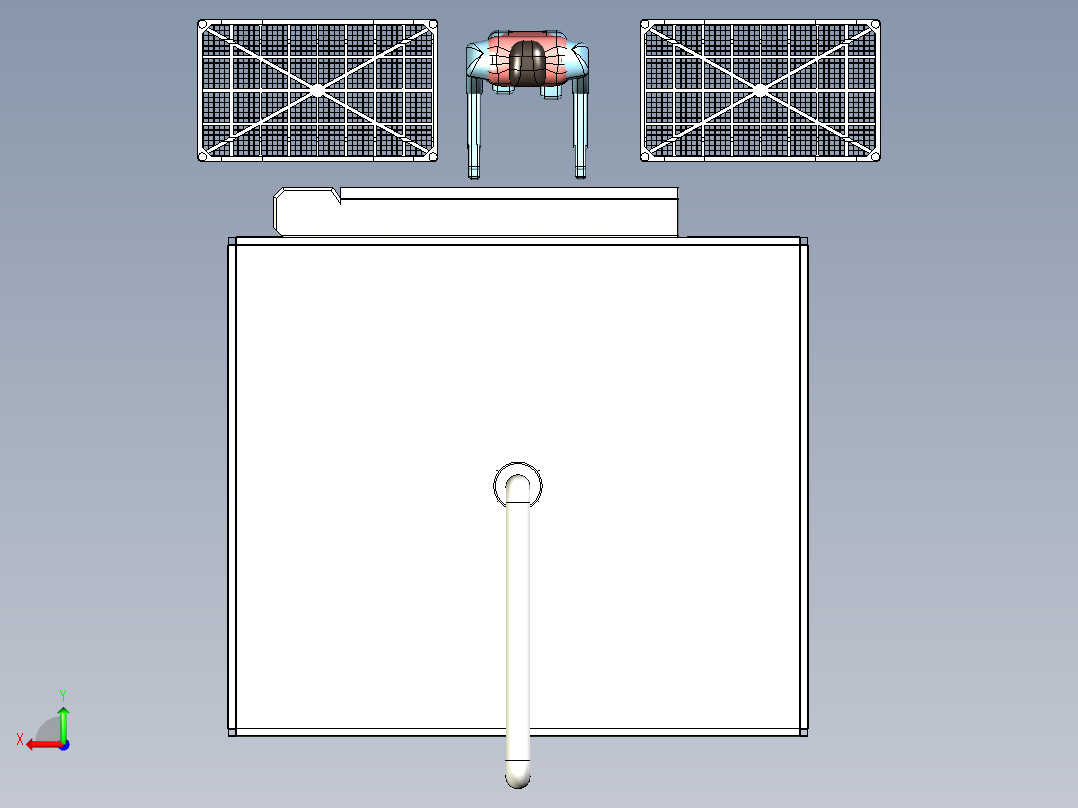 封闭式工作房焊接工作站设计后视图