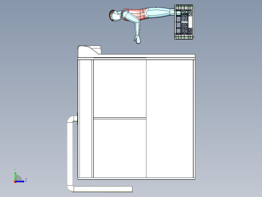 封闭式工作房焊接工作站设计左视缩略图