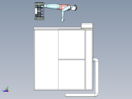 封闭式工作房焊接工作站设计右视缩略图