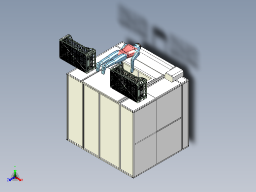封闭式工作房焊接工作站设计正等轴测缩略图