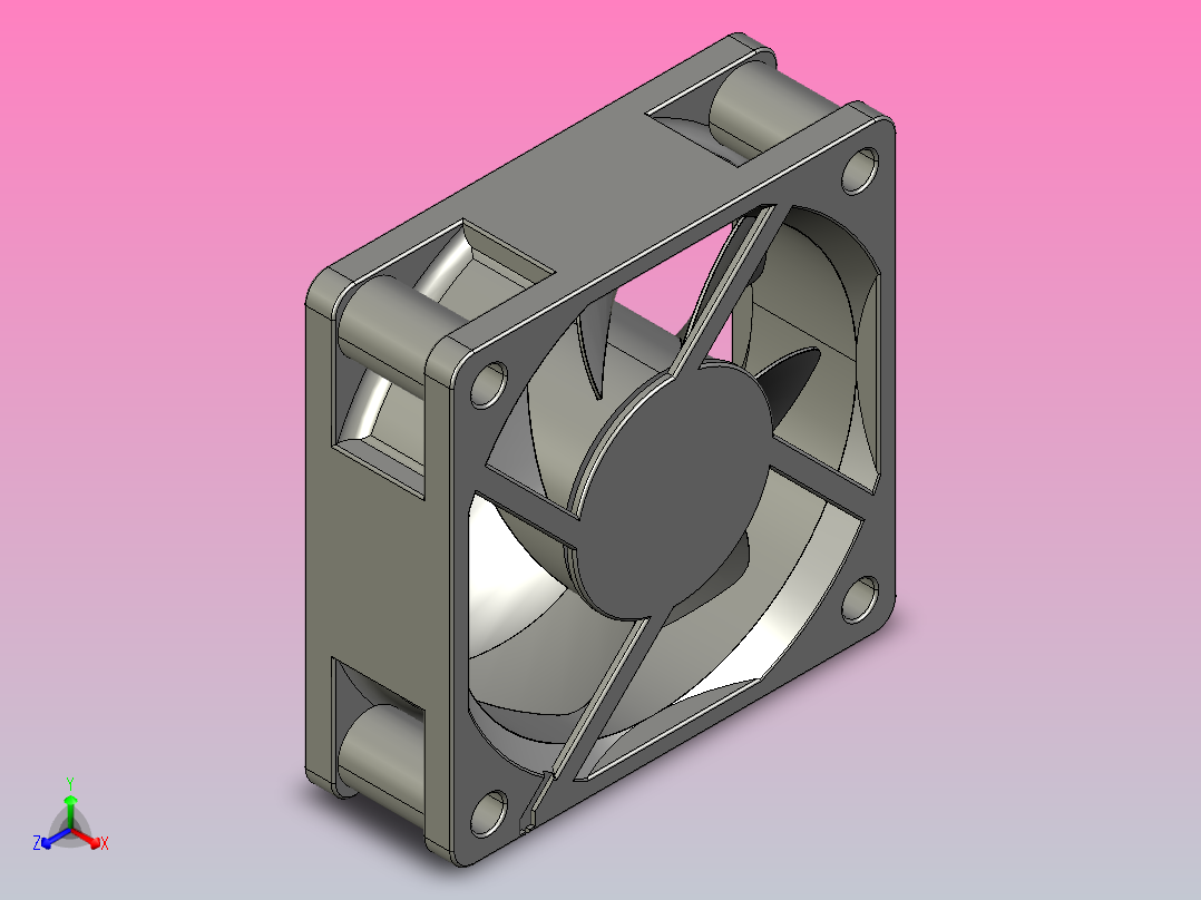 60×60×20mmDC轴流风机╱DC轴流风扇[TX6020H5]正等轴测图