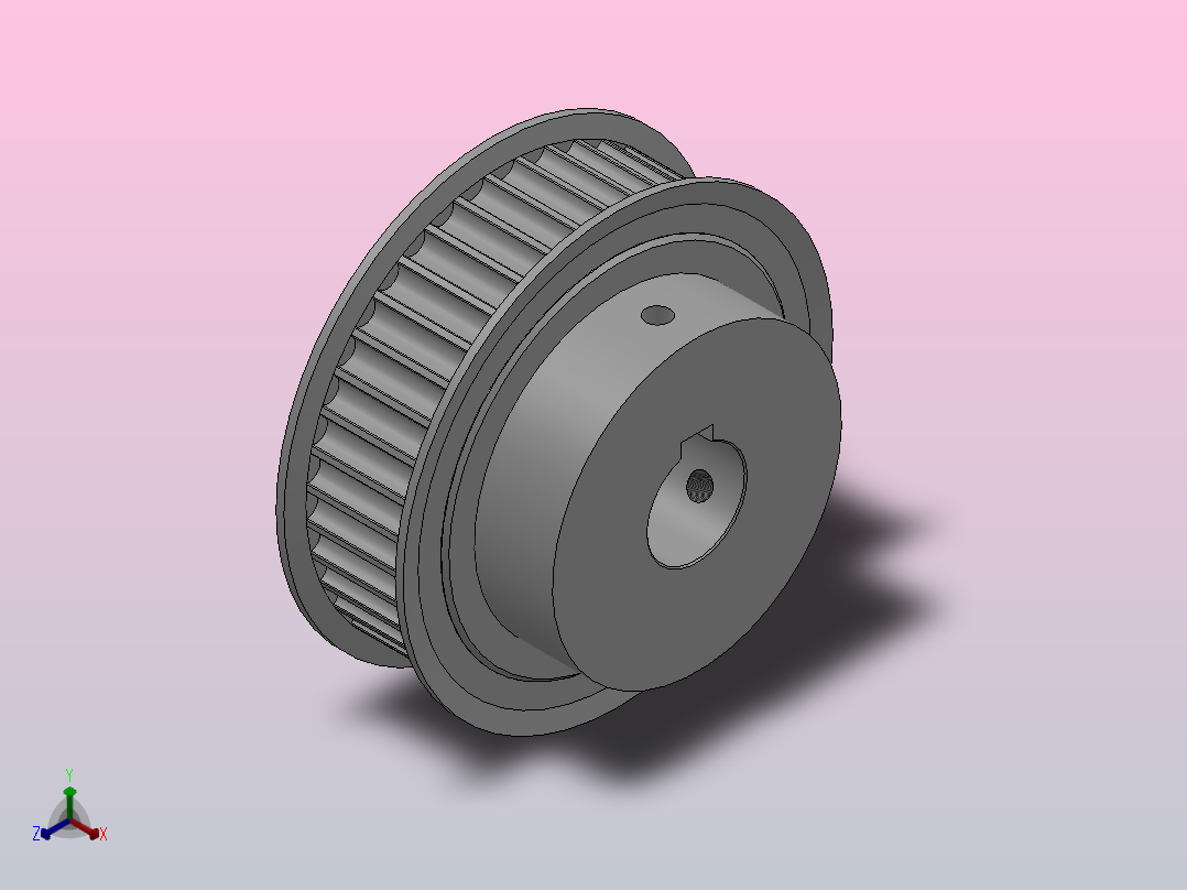 带顶丝键槽孔小凸缘型圆弧形齿同步带轮8YU型_S8YUDK-40-25-dk25-A主视图