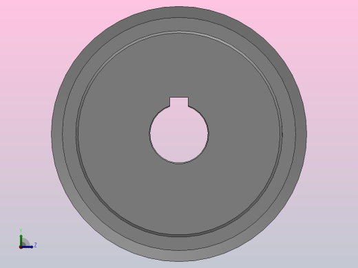 带顶丝键槽孔小凸缘型圆弧形齿同步带轮8YU型_S8YUDK-40-25-dk25-A左视缩略图