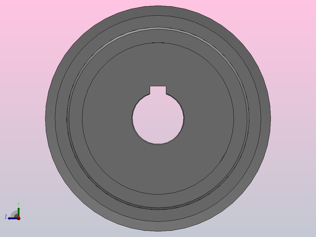 带顶丝键槽孔小凸缘型圆弧形齿同步带轮8YU型_S8YUDK-40-25-dk25-A右视图