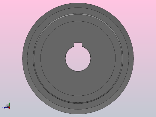 带顶丝键槽孔小凸缘型圆弧形齿同步带轮8YU型_S8YUDK-40-25-dk25-A右视缩略图
