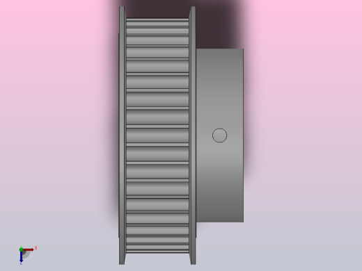 带顶丝键槽孔小凸缘型圆弧形齿同步带轮8YU型_S8YUDK-40-25-dk25-A俯视缩略图