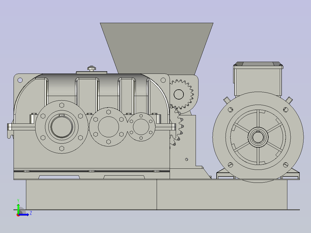 陶瓷餐具加工用除铁练泥机左视图