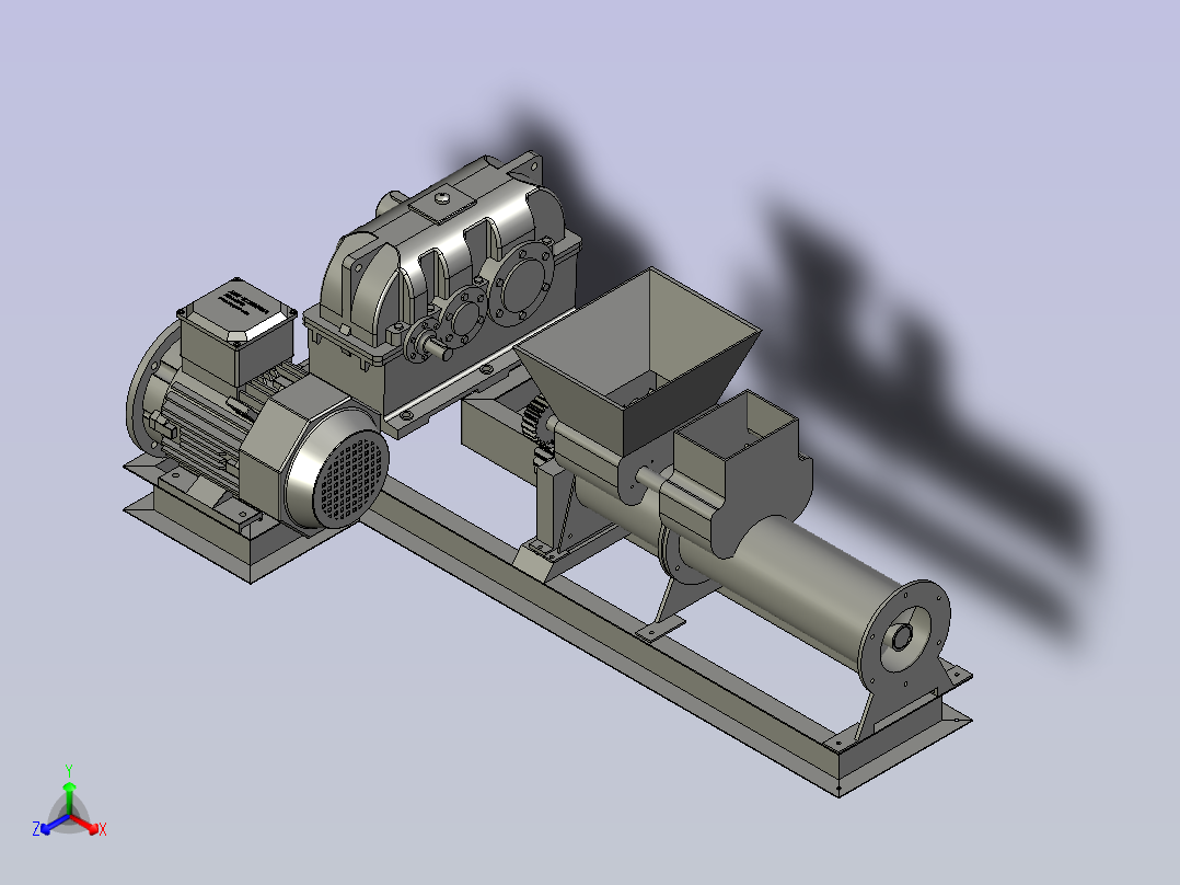陶瓷餐具加工用除铁练泥机正等轴测图
