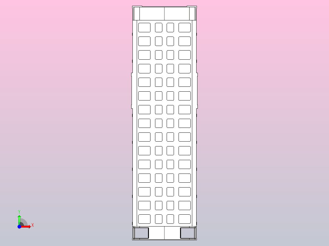 XK2514丝杠导轨、工作台前视图