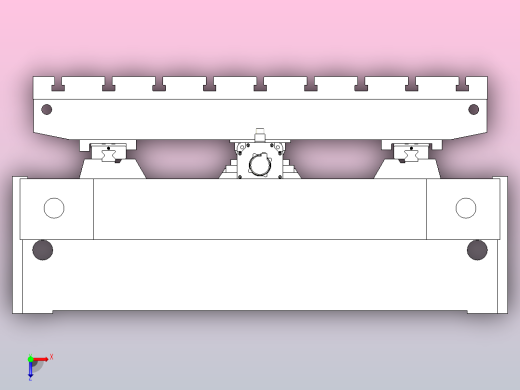 XK2514丝杠导轨、工作台俯视缩略图