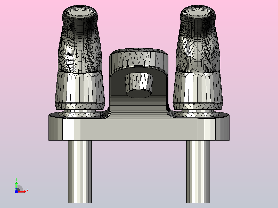 双把水龙头前视图