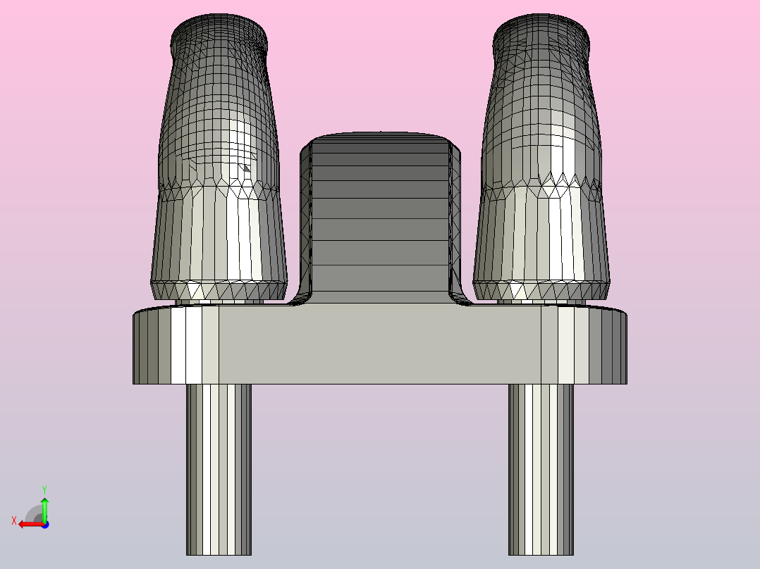 双把水龙头后视图