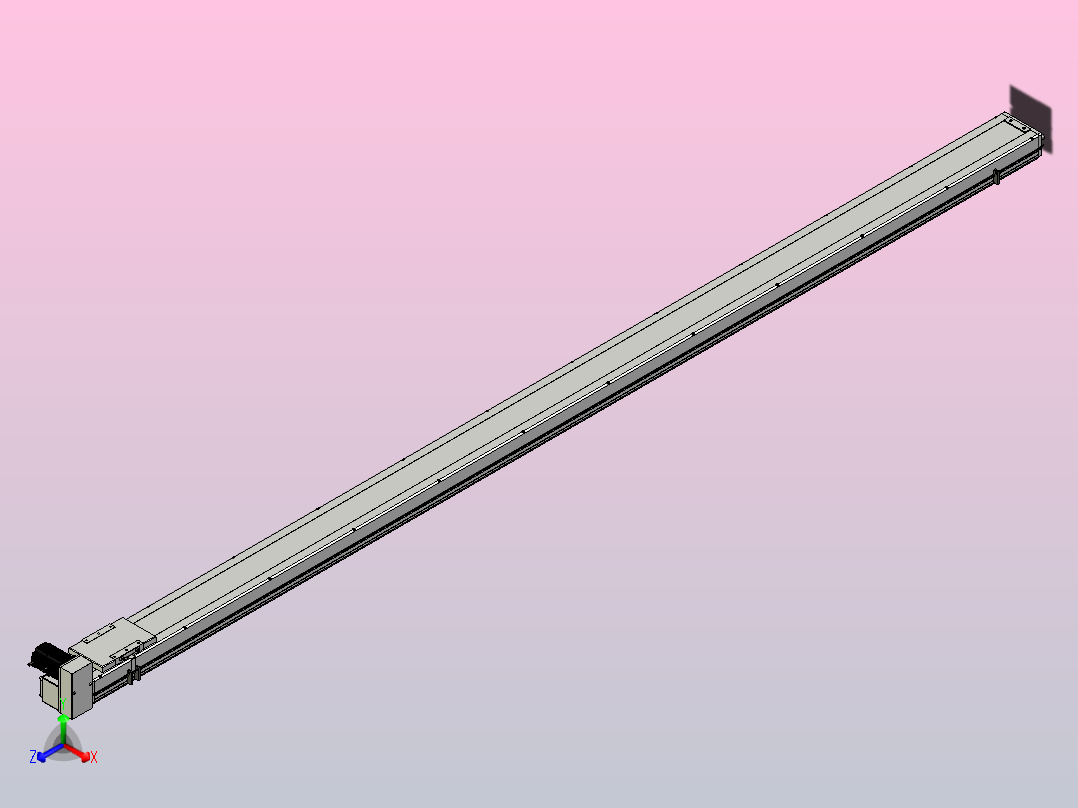 SCM14-3050-RU滚珠花健、支撑座、滚珠丝杠、交叉导轨、直线模组主视图