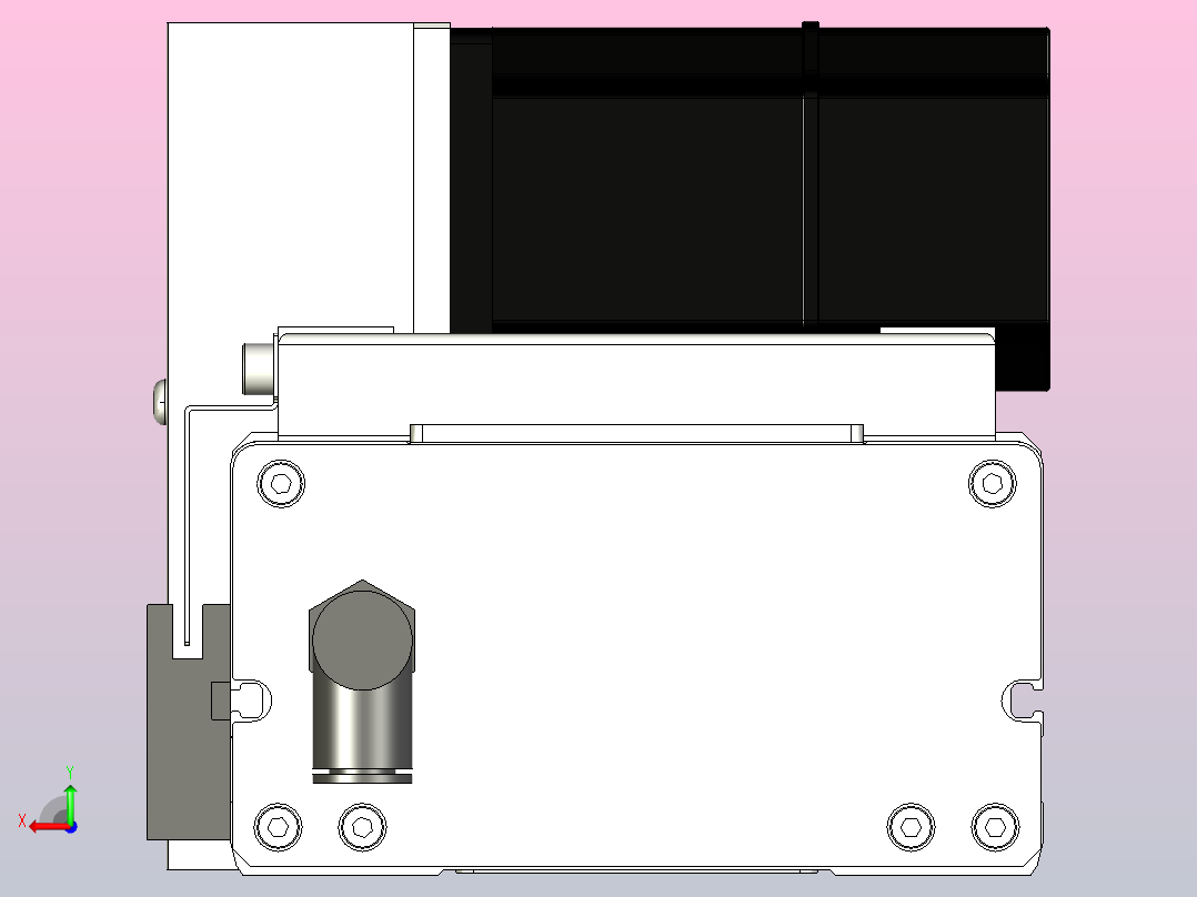 SCM14-3050-RU滚珠花健、支撑座、滚珠丝杠、交叉导轨、直线模组后视图