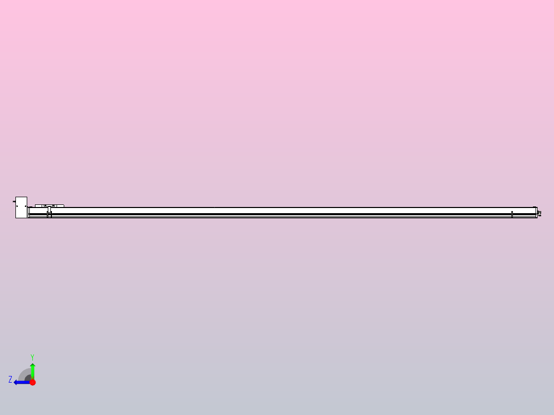 SCM14-3050-RU滚珠花健、支撑座、滚珠丝杠、交叉导轨、直线模组右视图