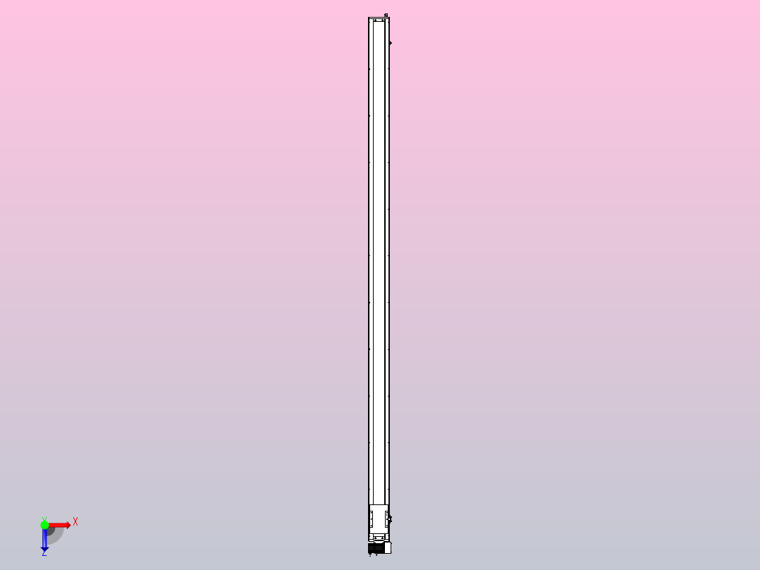 SCM14-3050-RU滚珠花健、支撑座、滚珠丝杠、交叉导轨、直线模组俯视图