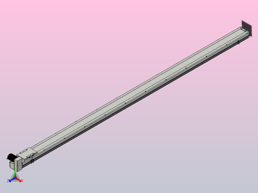 SCM14-3050-RU滚珠花健、支撑座、滚珠丝杠、交叉导轨、直线模组正等轴测缩略图