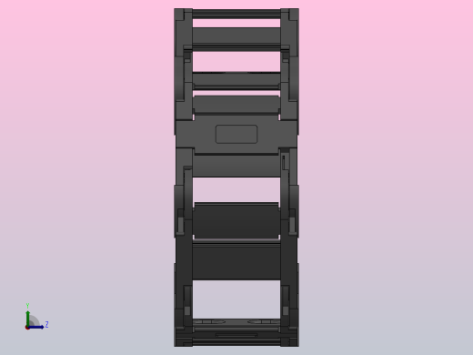 内高25内侧打开型桥式拖链DMD25BT-25-38-R75-30-A1左视缩略图