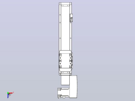机器人皮带驱动直线轴TPA-GCB-80-P60-L250-QR-M20-N3俯视缩略图