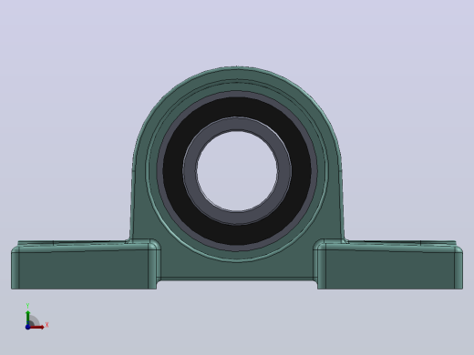 轴承座User Library-UCP205 PILLOW BLOCK前视缩略图