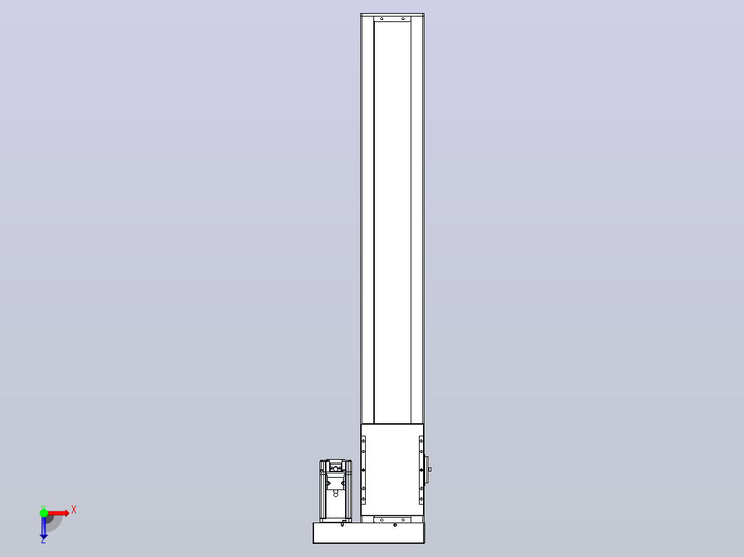 滚珠丝杠直线轴带导轨全封闭TPA-HCR-120D-1610C-L750-ML-C-P40-N3俯视图