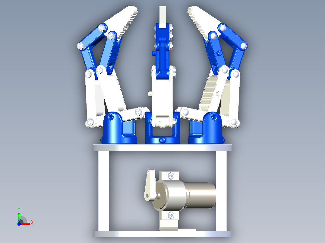 欠驱动苹果采摘末端执行器设计前视图