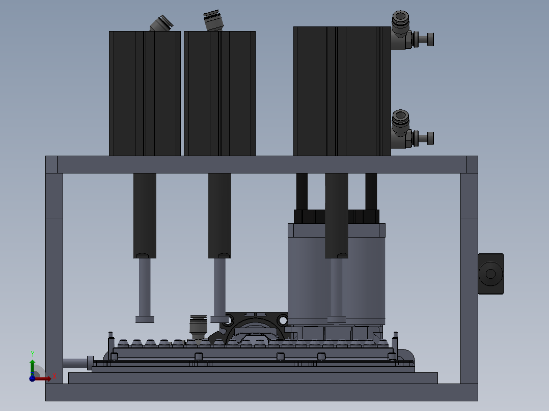 喷气管去毛刺工装前视图