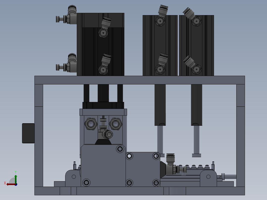 喷气管去毛刺工装后视图