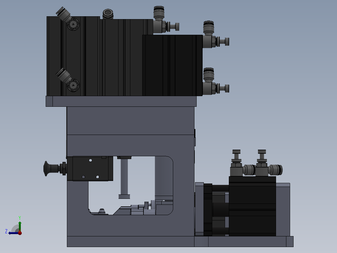 喷气管去毛刺工装右视图