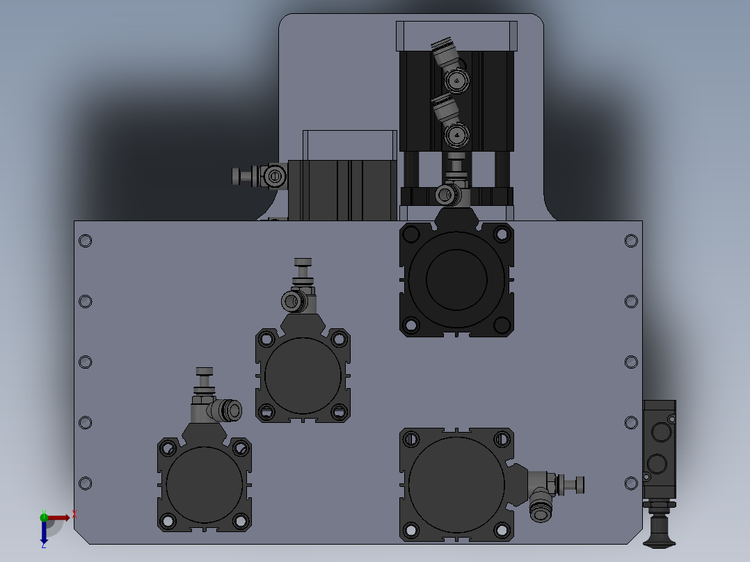 喷气管去毛刺工装俯视图