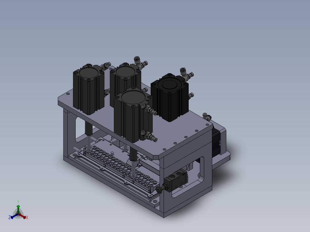 喷气管去毛刺工装正等轴测图