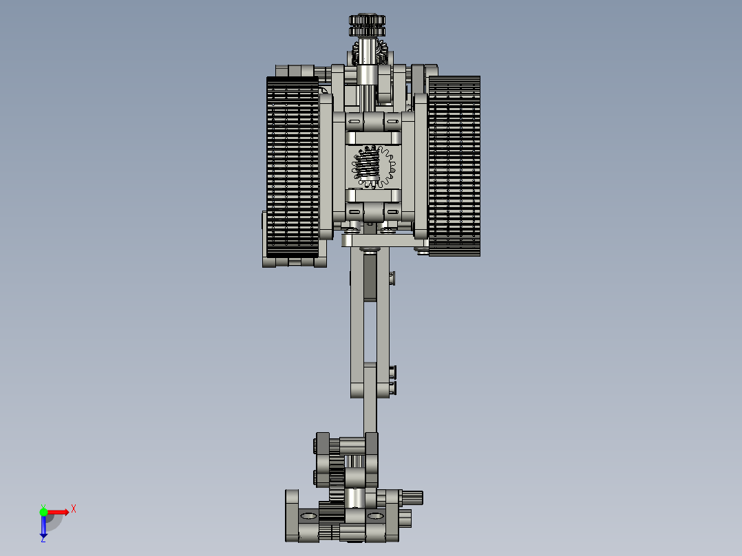 乐高技术挖掘机3D模型俯视图