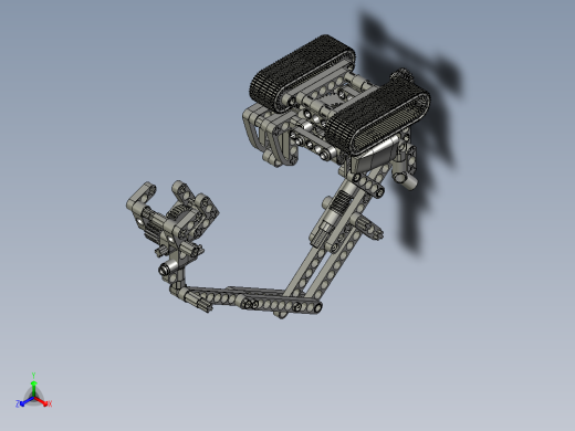 乐高技术挖掘机3D模型正等轴测缩略图
