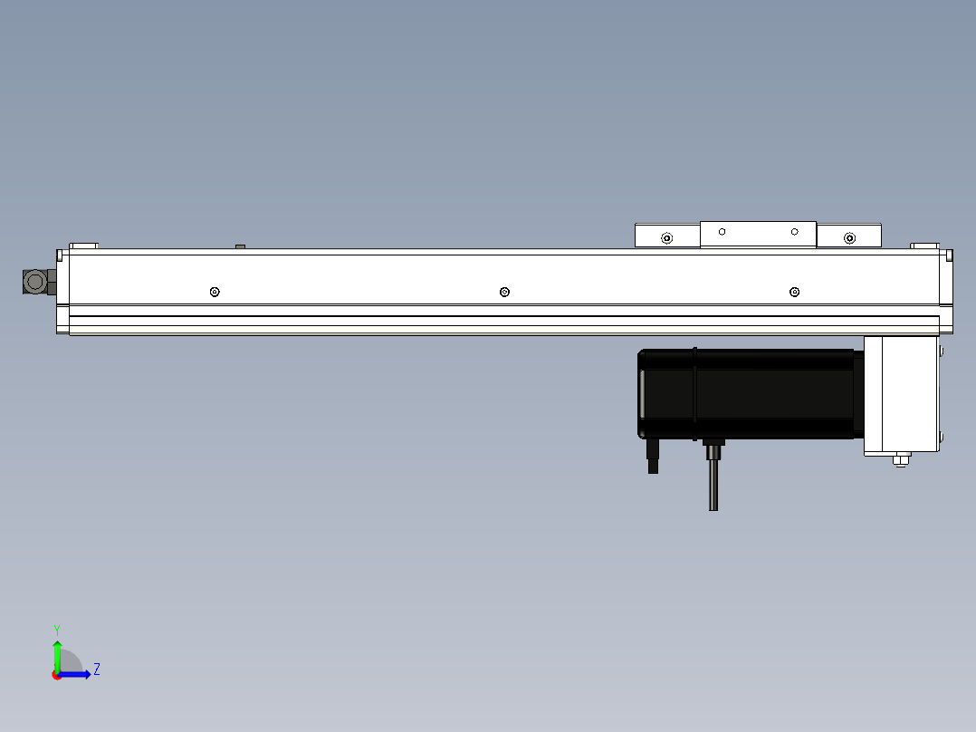 Toyo东佑达直线模组-ECH10-350-BM-100W+煞車左视图