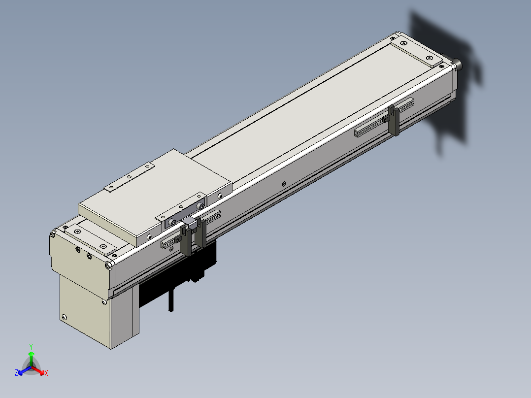 Toyo东佑达直线模组-ECH10-350-BM-100W+煞車正等轴测图