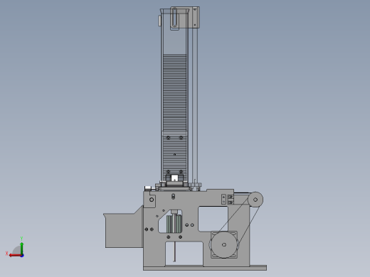 叠片自动出料机构3d图纸 机械结构原理设计 钢片送料机构3d模型后视缩略图