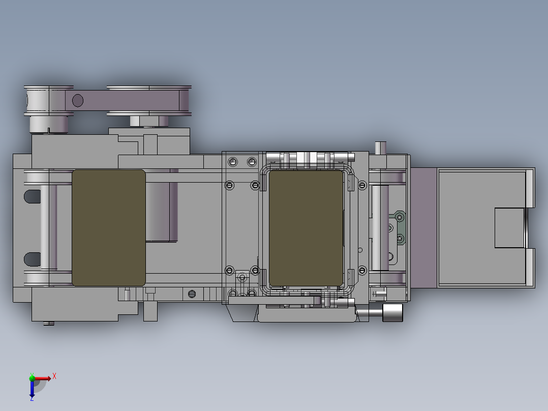 叠片自动出料机构3d图纸 机械结构原理设计 钢片送料机构3d模型俯视图