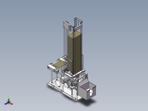 叠片自动出料机构3d图纸 机械结构原理设计 钢片送料机构3d模型正等轴测缩略图