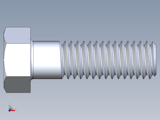 UNC 六角螺栓-Hex Bolt 0.375-16 x 1.25前视缩略图