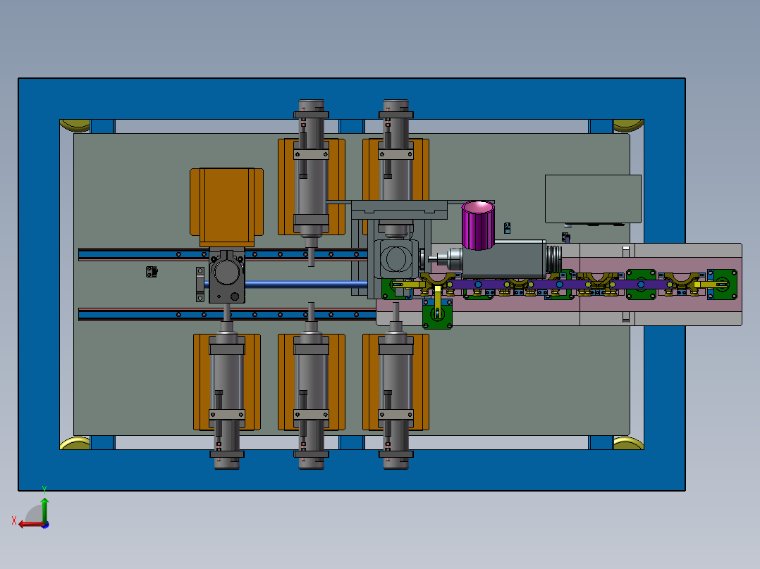国产铣料机后视图