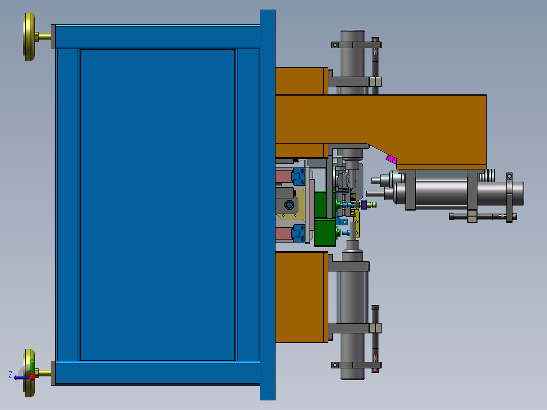国产铣料机右视图