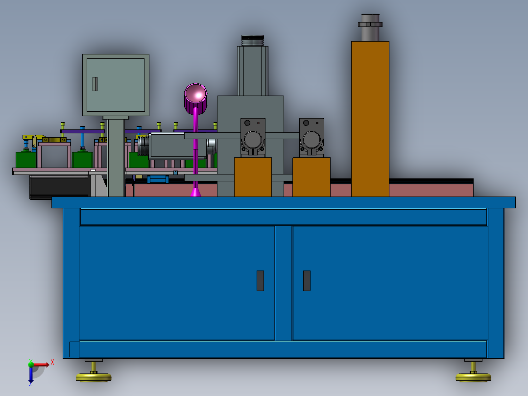 国产铣料机俯视图