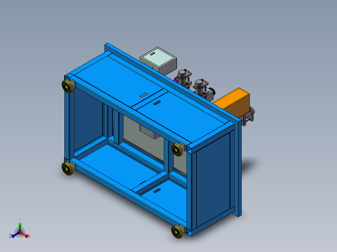 国产铣料机正等轴测图