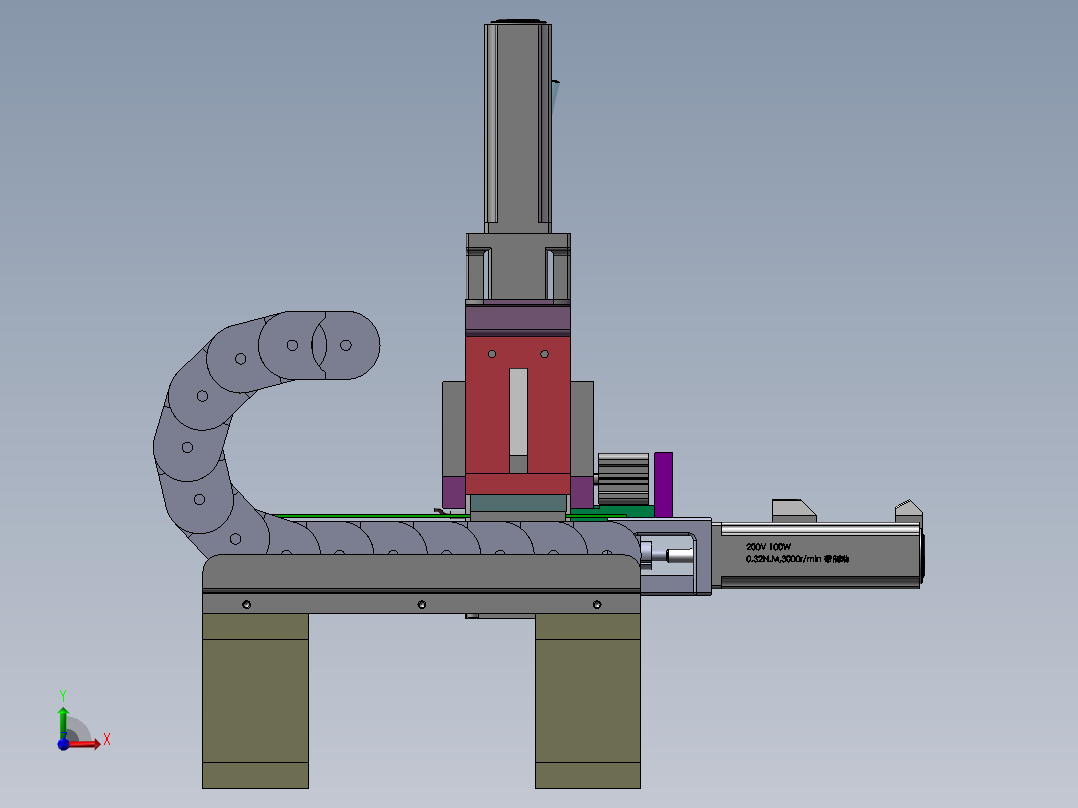 x-y模组结构前视图