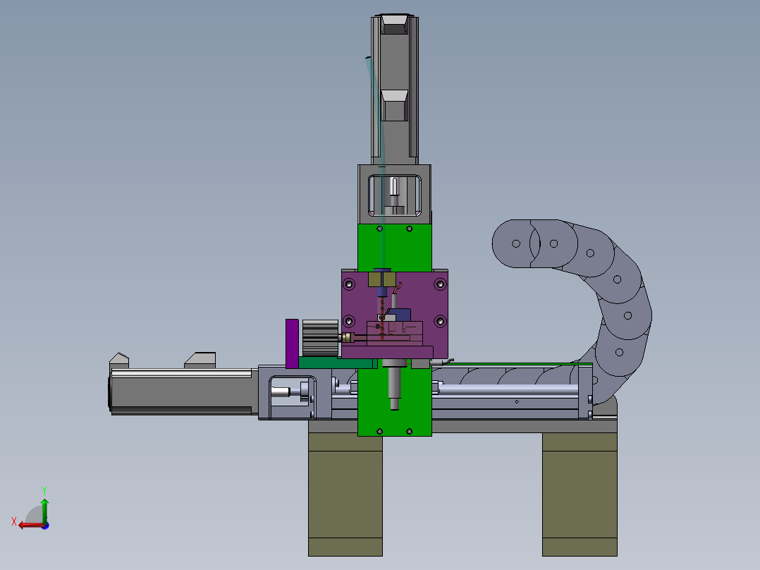 x-y模组结构后视图